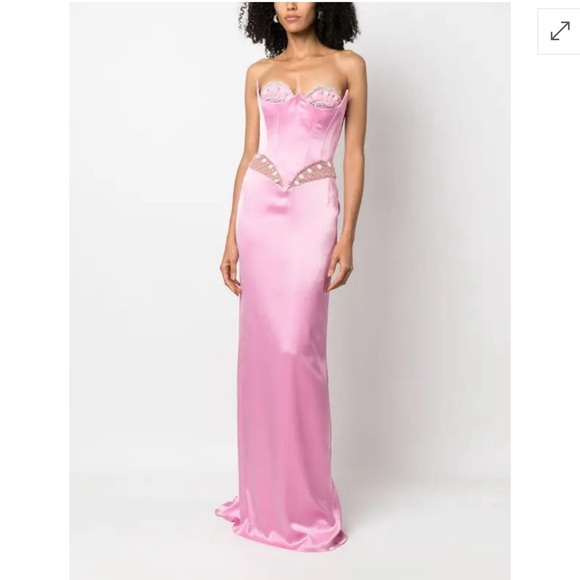 Christina Savelescu Pink Crystal Gown Size 34 XS Retail $3600 Current Season - Picture 3 of 10